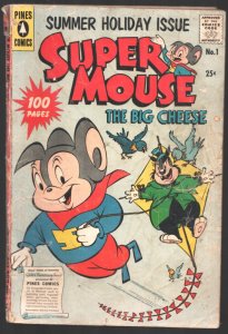 Super Mouse #1 1957-Pines-First issue-100 page Giant-Sci-fi dinosaur story