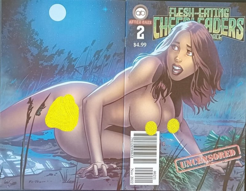 Flesh-Eating Cheerleaders From Outer Space #2 Wrap Around Nude Cover  VF/NM