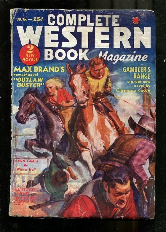 COMPLETE WESTERN PULP-1937-AUGUST-RARE MAX BRAND STORY! G