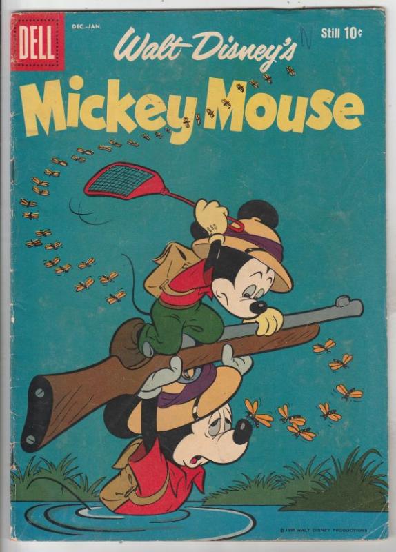 Mickey Mouse, Walt Disney's #63 (Dec-58) FN- Mid-Grade Mickey Mouse, Goofy