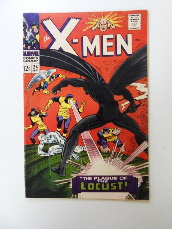 The X-Men #24 (1966) VG condition manufactured with one staple