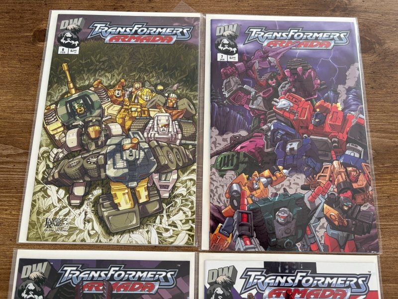 Lot Of 4 Transformers Armada Dreamwave Comic Books # 5 6 7 8 VF-NM 12 J444