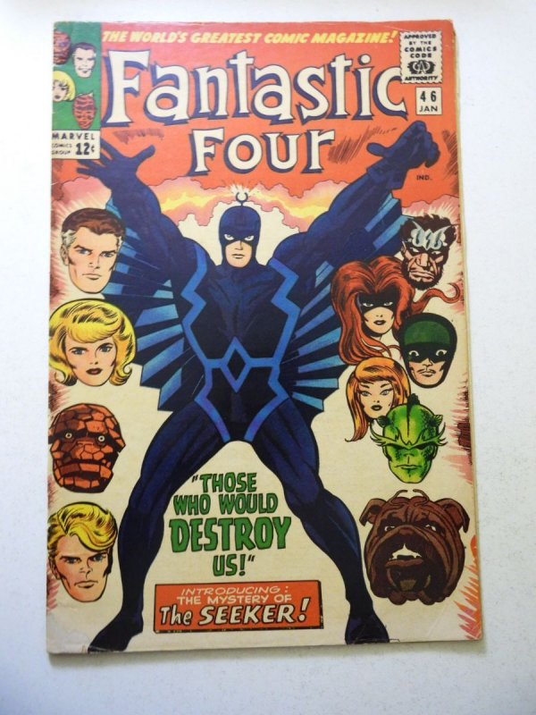 Fantastic Four #46 (1966) 1st Full App of Black Bolt!  VG Cond moisture stain bc