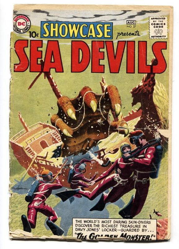 SHOWCASE COMICS #27-SEA DEVILS-RUSS HEATH ART-Grey Tone-bargain copy