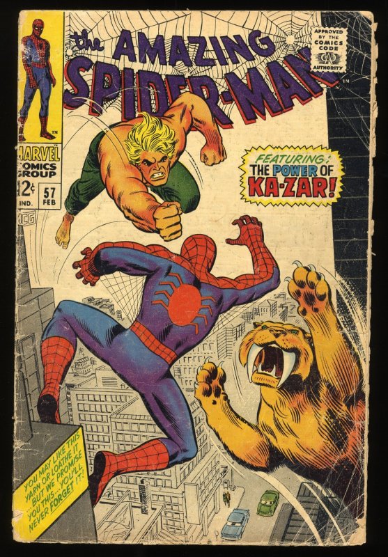 Amazing Spider-Man #57 Ka-Zar Appearance! Romita Cover!