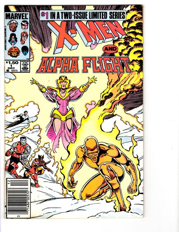 2 X-Men and Alpha Flight Marvel Comic Books #1 2 Wolverine Cyclops Colossus BH29