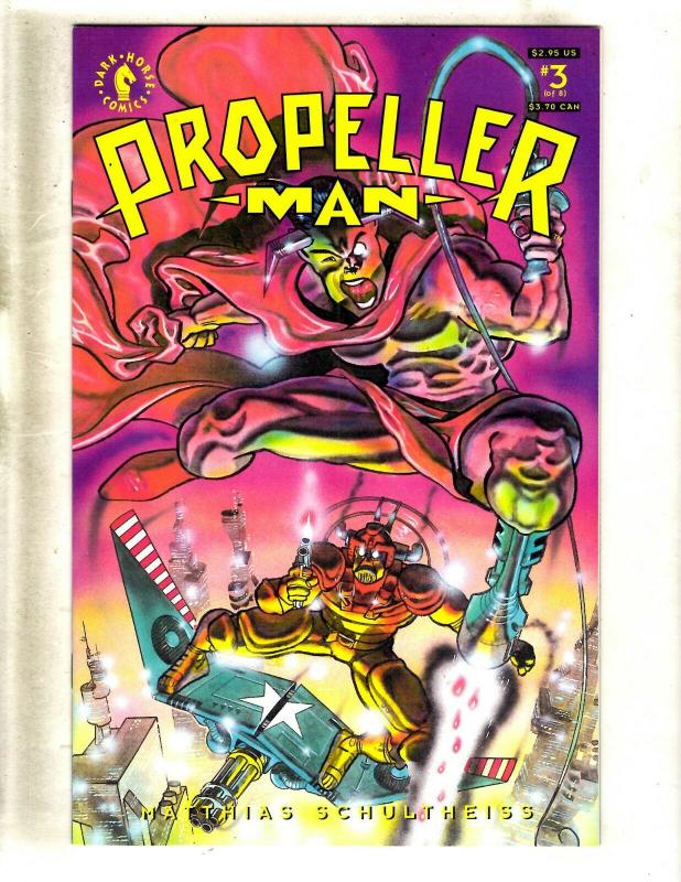 Lot Of 8 Propeller Man Dark Horse Comic Books # 1 2 3 4 5 6 7 8 Limited Ser. FM8