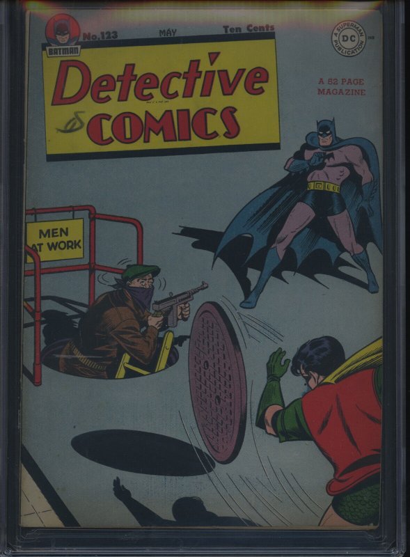 DETECTIVE COMICS #123 - CGC-7.0, OW-W - Batman - Golden Age