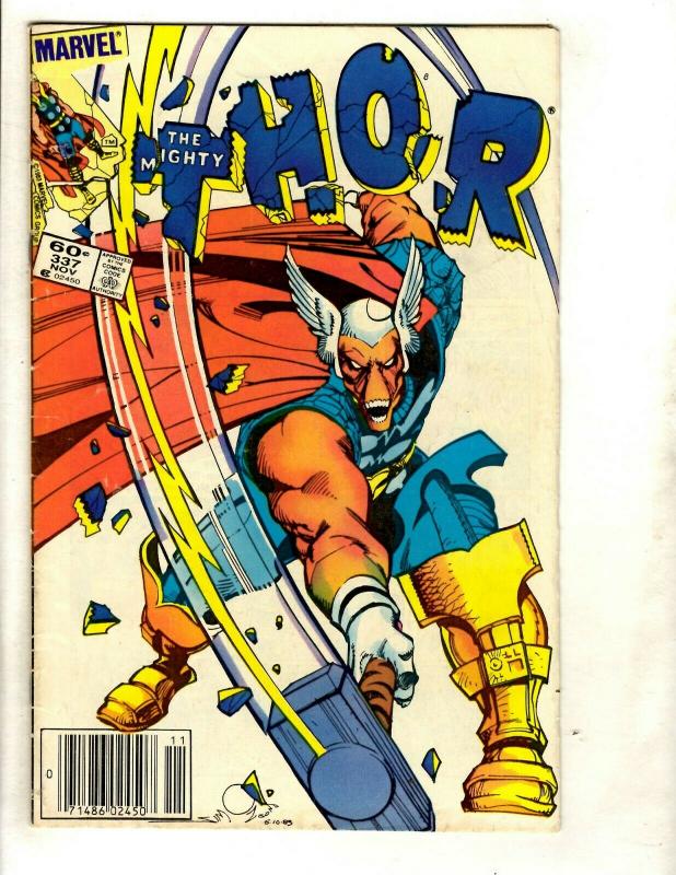 Mighty Thor # 337 FN Marvel Comic Book 1st Beta Ray Bill Odin Loki Sif EK8