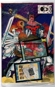 X-Force #1 (1991) Sunspot & Gideon card.  Sealed polybag w/sticker on bag.