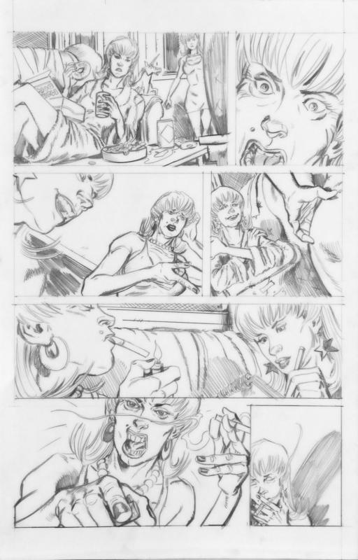 DEAN KOTZ Original Published Art, TRAILER PARK of TERROR #7 page 16,Zombies