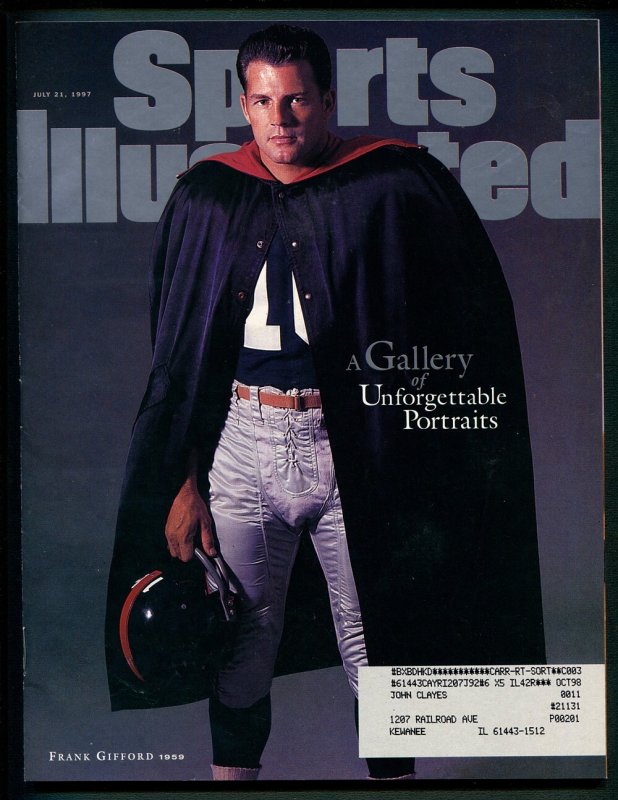 Sports Illustrated ( 8.0 VFN)  Frank Gifford 1959 /  July 1997