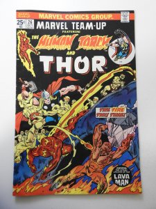 Marvel Team-Up #26 VG Condition Centerfold detached at one staple MVS Intact