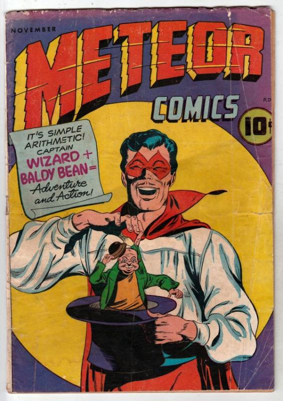 Meteor Comics #1 (Nov-45) VG- Affordable-Grade Captain Wizard