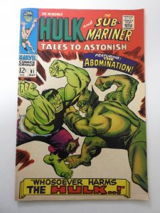 Tales to Astonish #91 (1967) VG+ Condition centerfold detached bottom staple