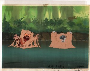 Star Wars: Ewoks Animation Cell Over Xerox - Swamp Goo (B)