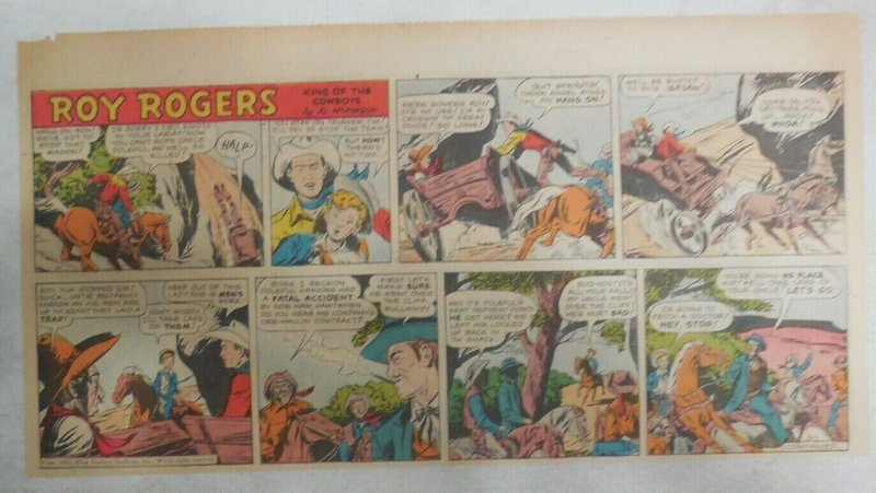 Roy Rogers Sunday Page by Al McKimson from 3/1/1953 Size 7.5 x 15 inches