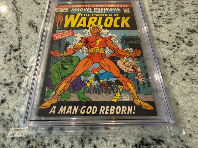 Marvel Premiere # 1 CGC Graded 7.5 Comic Book 1st App Him As Adam Warlock JH33
