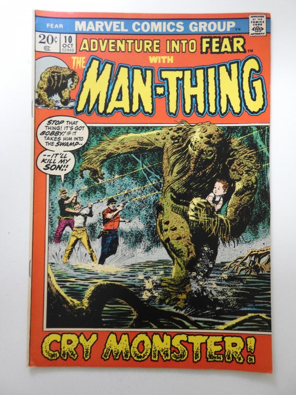 Adventure into Fear #10 (1972) 1st App of The Man-Thing in Comics! Sharp VG+!!