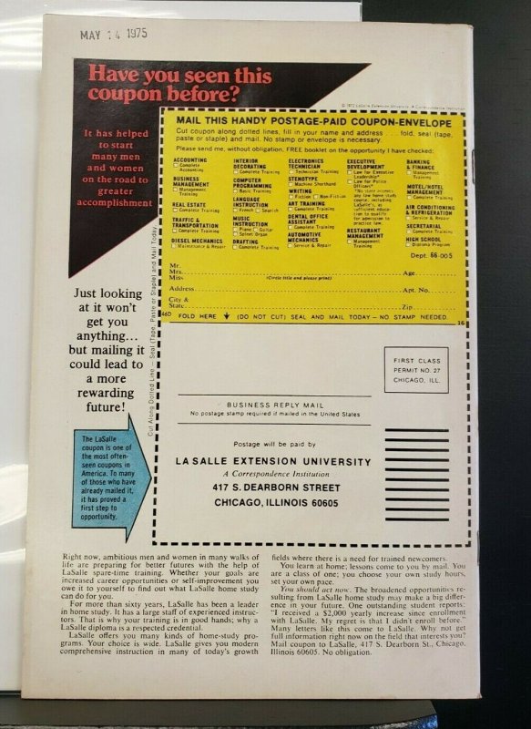 THE AVENGERS ISSUE #138 (VF) BAGGED & BOARDED, STRANGER IN A STRANGE MAN 1975