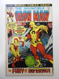 Iron Man #48 (1972) FN Condition! 1/2 in tear back cover