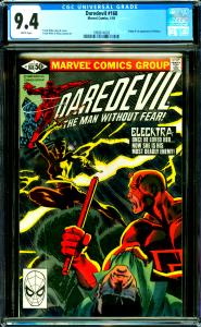 Daredevil #168 CGC Graded 9.4 1st Elektra