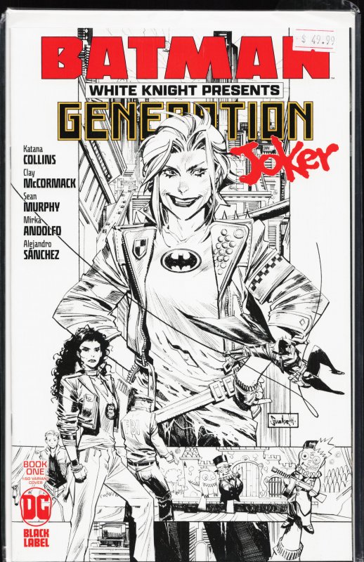 Batman: White Knight Presents: Generation Joker #1 Black and White Cover (202...