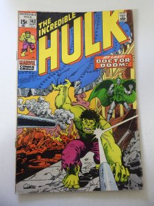 The Incredible Hulk #143 (1971) VG Condition centerfold detached at 1 staple