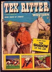 TEX RITTER WESTERN #16-PHOTO COVER-FAWCETT PUBLISHING G