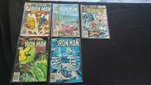IRON MAN 5PC (FN/VF) ISSUES #174-76, #179-80, NEWSSTAND, ARMOR CHASE 1983-84