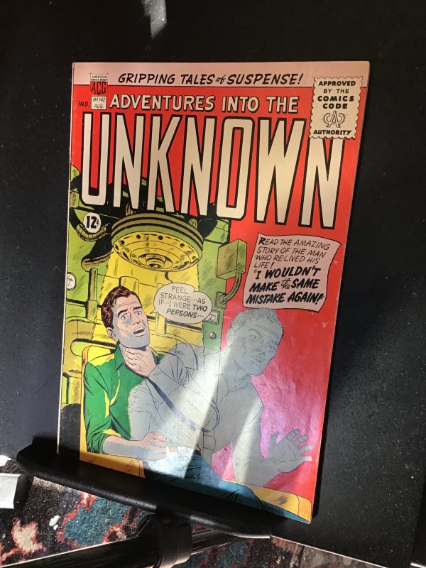 Adventures into the Unknown #142 (1963) The same mistake again! hi great! VF Oh!