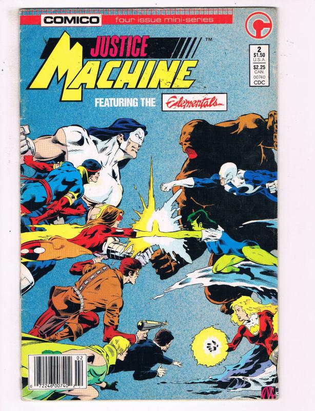 Justice Machine Feat. The Elementals #2 VF Comico Comic Book DE21