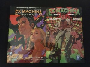 EX MACHINA Vol. 4: MARCH TO WAR, Vol. 5: SMOKE SMOKE Trade Paperbacks