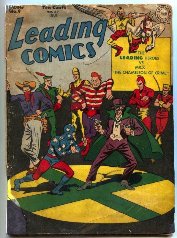 Leading Comics #9 1943- Seven Soldiers of Victory-  DC restored