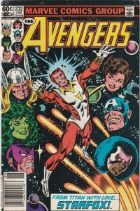 The Avengers # 232 Newsstand Cover VF Marvel 1983 1st App Star Fox [Y2]