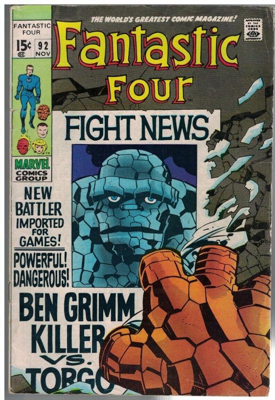 FANTASTIC FOUR 92 VG+ Nov. 1969