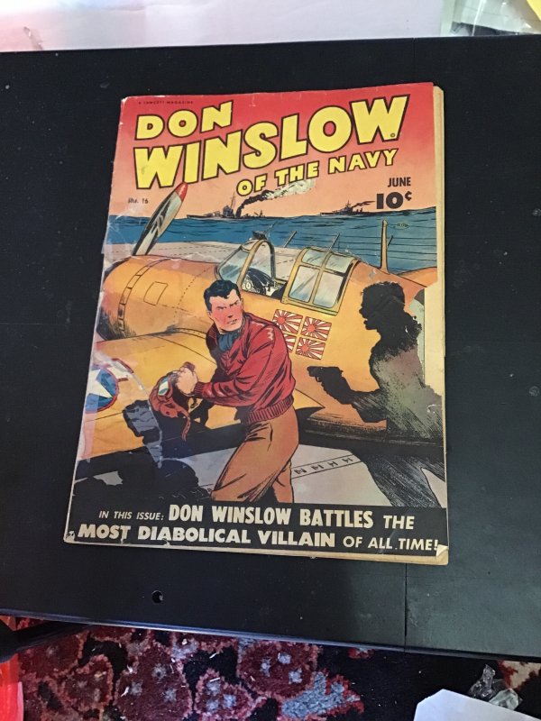 Z Don Winslow of the Navy #16 (1944) Affordable-grade war era book! GD- Wow!