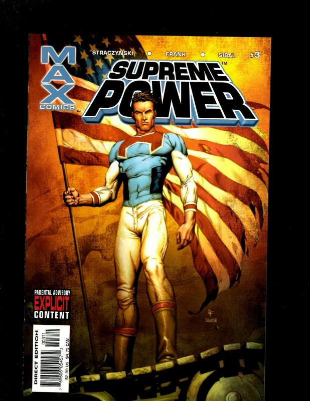 Lot of 9 Supreme Power Max Comic Books #1 1 2 3 4 5 6 7 8 HY7