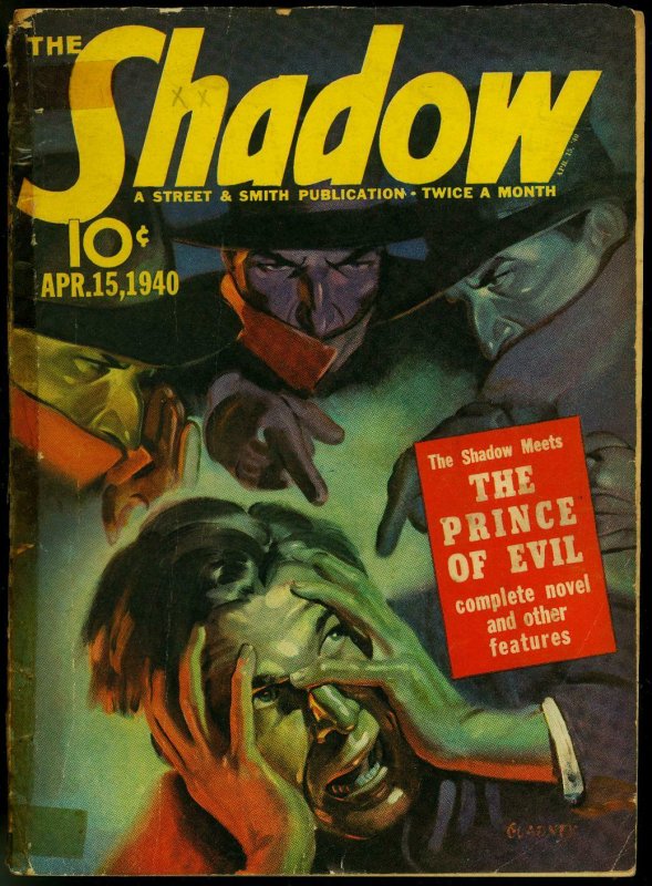 The Shadow Pulp April 15 1940- Prince of Evil G/VG