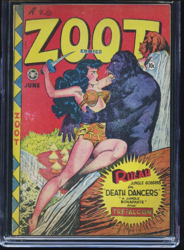 ZOOT COMICS #15 - CGC-6.5, OW-W - Fox - Baker - Kamen - Golden Age