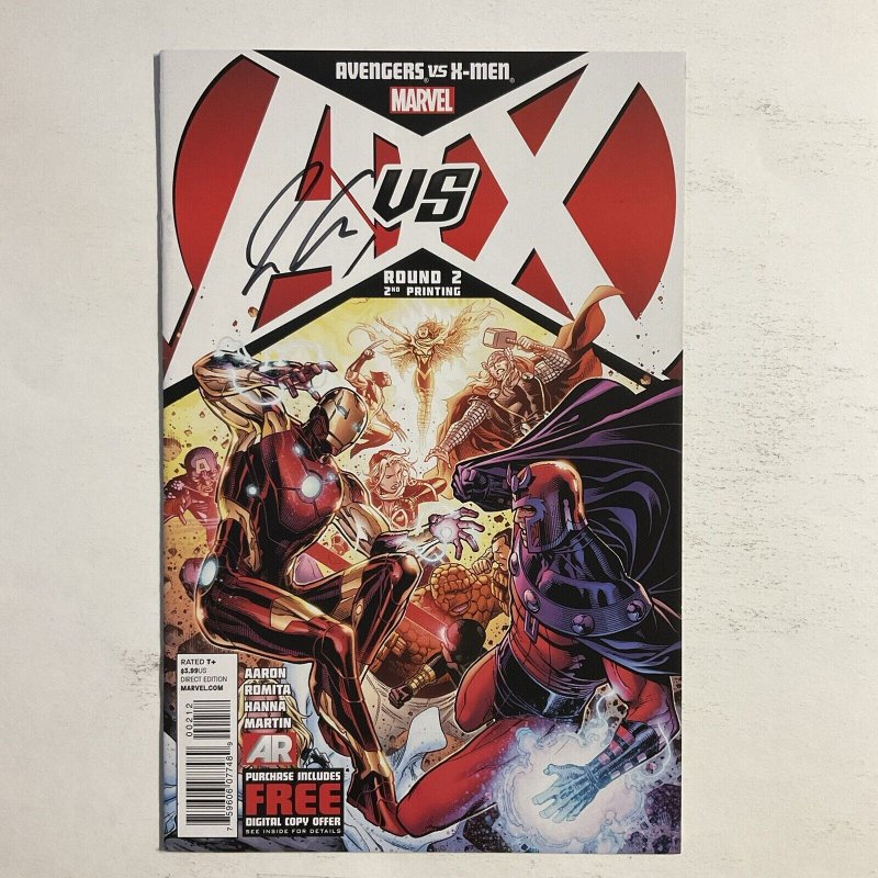 Avengers Vs X-Men 2 Signed by Jason Aaron 2nd Print Variant Marvel NM near mint