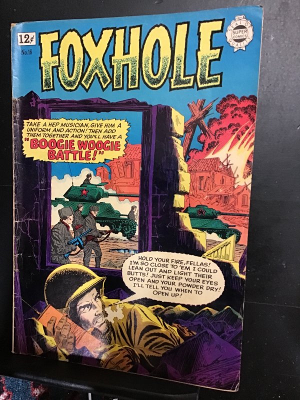 Foxhole #16   Mid grade, stabbed in throat panel! Reprints US Marines #8 VG/FN