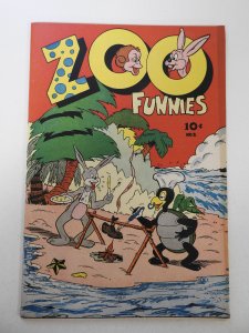 Zoo Funnies #2 (1945) FN Condition! chew on back half left side of book