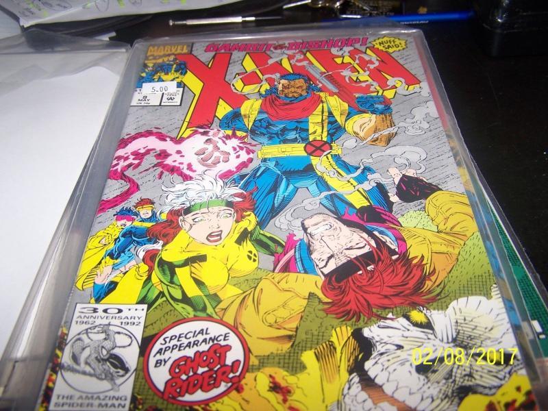 X MEN # 8  1992  Marvel gambit vs bishop  + ghost rider  rogue