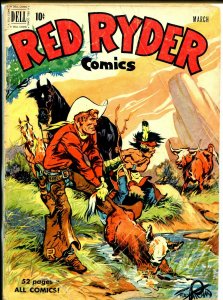 Red Ryder #92 1951-Dell-Little Beaver-Fred Harmon art-VG