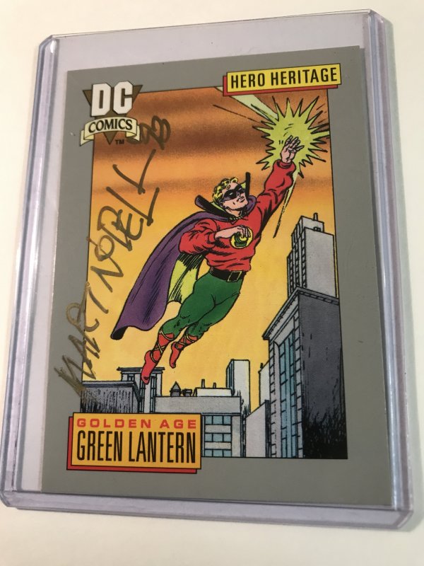 GOLDEN AGE GREEN LANTERN #7 card signed by MART NODELL : DC Impel Series 1; NM/M