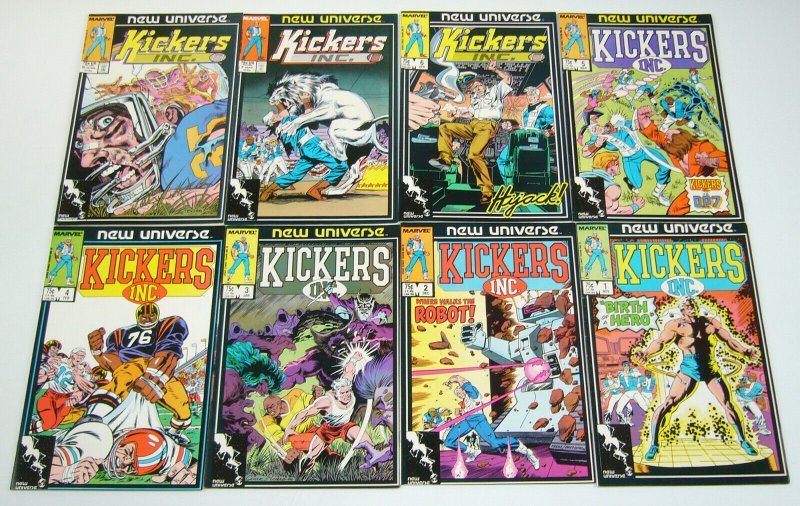 Kickers Inc #1-12 VF/NM complete series NEW UNIVERSE football heroes TOM DEFALCO