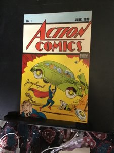 Famous First Edition #1 (1974) Action comics 1 reprint SIGNED Jerry Siegel! WOW!