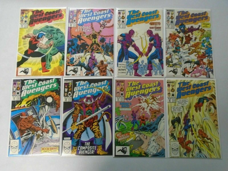 West Coast Avengers lot 49 different #1-50 missing #46 8.0 VF (1985-89)