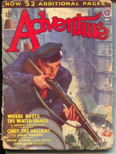 Adventure 12/1943-Nazi flag-sniper-action stories-Maurice Bower-G 